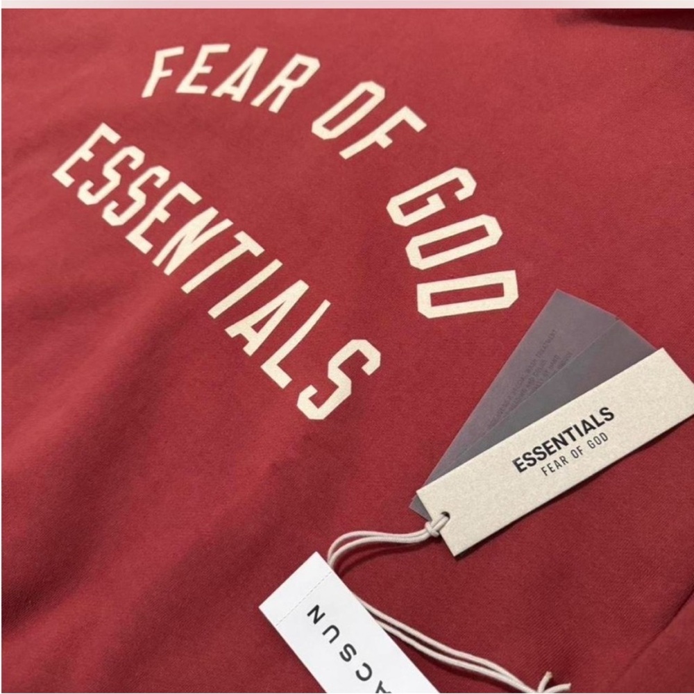 Fear of God Essentials Maroon set top and bottom - Picture 2 of 9